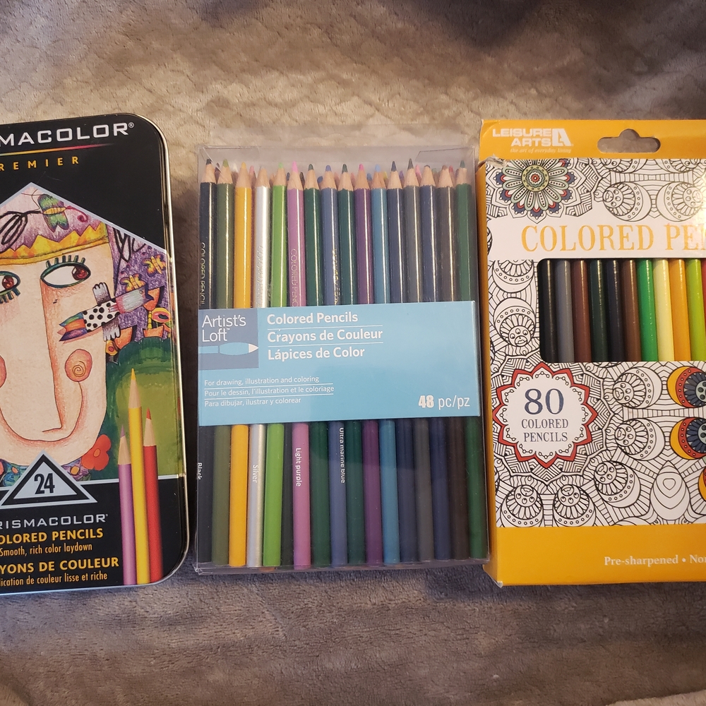 Prismacolor Premier, Leisure Arts And Artist's Loft Colored Pencils Bundle